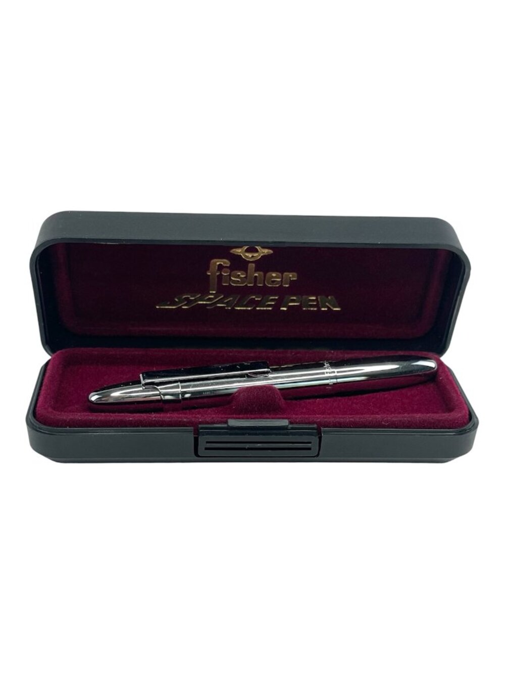 Vintage Original Fisher Space Pen Chrome Bullet w/ Case Box NASA Astronaut